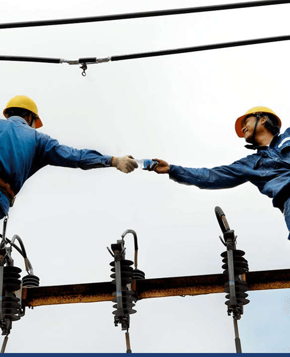 Construction team on project site